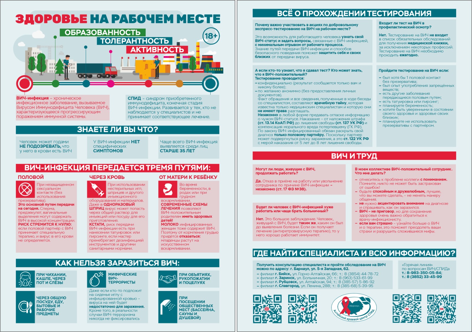 Листовка здоровье на рабочем месте